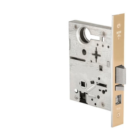 Best Grade 1 Office Mortise Lockbody Only, Bright Brass Finish, Field Reversible 45HCAA605